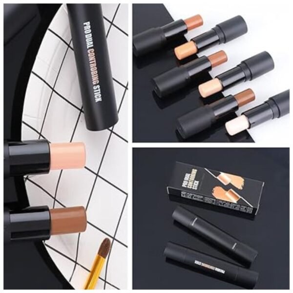 Close-Up of Cream Contour Sticks in Highlight and Contour Kit