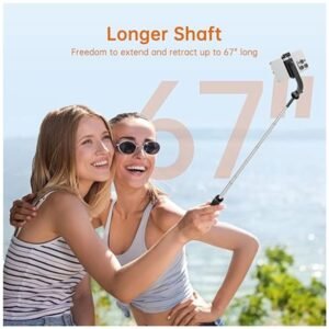 Phone tripod with 67-inch maximum height