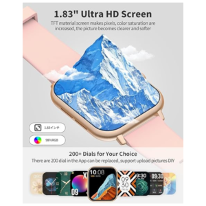 1.83" HD display with customizable watch faces for Smart Watch for Men Women.