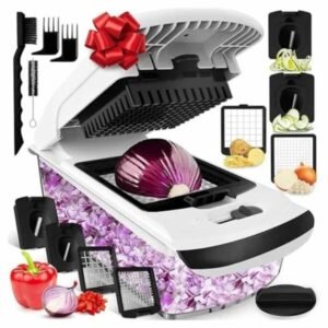 Vegetable Chopper & Slicer with Stainless Steel Blades