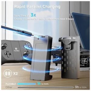 Rapid parallel charging enables multiple batteries to charge simultaneously for faster readiness.