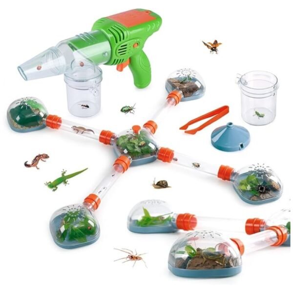 Overall view of the Bug Catcher Kit for Kids showcasing the complete set including the bug vacuum, habitat tubes, and observation tools