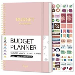 Pink Budget Planner with Monthly Budget Pages and Expense Tracker for 2024-2025