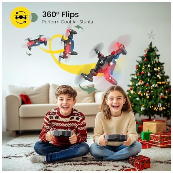 HS190 drone performing a 360-degree flip, demonstrating its fun and exciting aerial stunts