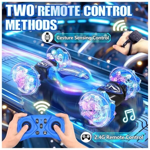 Two remote control methods: Gesture sensing watch and traditional remote control