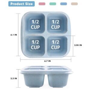 Lightweight and durable 4 Pack Snack Containers with compartments for snacks, fruits, and more.