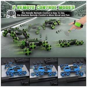 Dual-control modes - gesture control and traditional remote control for enhanced fun.