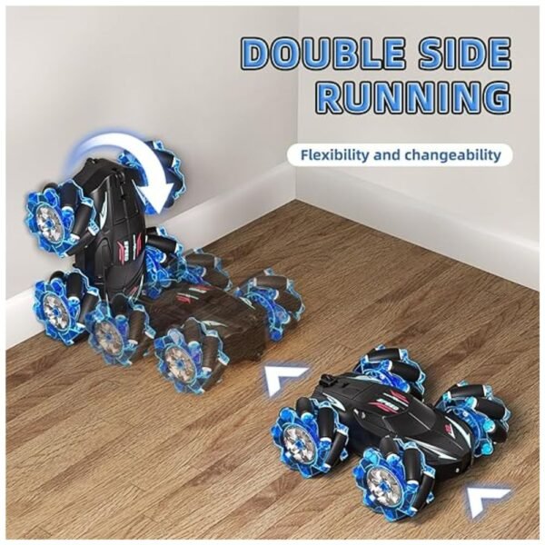 RC car performing double-side running for versatile action.