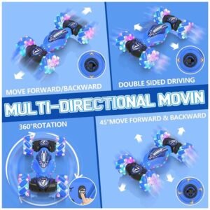 Multi-directional movement of the Gesture Sensing RC Stunt Car