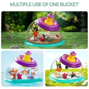 Multi-purpose bucket from the insect observation kit, ideal for collecting and studying bugs, frogs, or small critters.