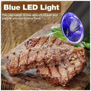 Blue LED light automatically illuminates during use for precision and style.