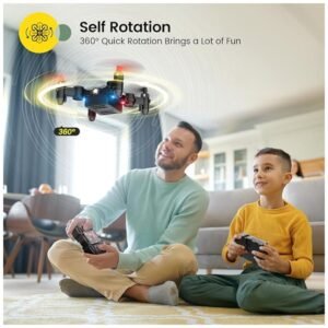 HS190 drone executing a self-rotation, highlighting its impressive spinning feature for added fun.