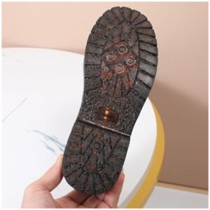 Non-slip sole of women’s lace-up shoes providing excellent traction and stability on various surfaces