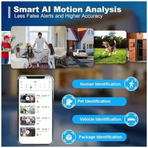 Mobile app interface for remote monitoring of wireless outdoor security cameras