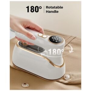 Multi-angle 180° rotating handle of Travel Steamer Iron for Clothes, perfect for flexible ironing