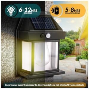 6-12 hrs of illumination with 5-8 hrs of solar charging.