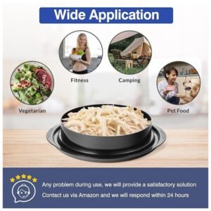 Wide application for shredding veggies, fitness meals, camping, and pet food.