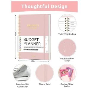 Close-up of bonus sticker sheets for personalizing the financial organizer