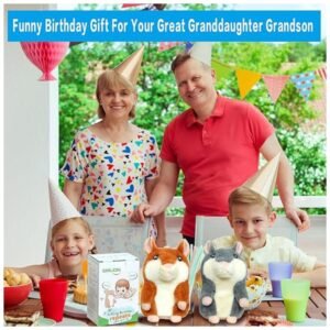 Toys Talking Hamster packaged in a colorful gift box, ready for gifting to kids and adults.