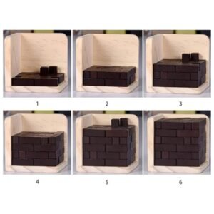 Step-by-step process of solving the 3D Brain Teaser puzzle, demonstrating its challenge and learning potential