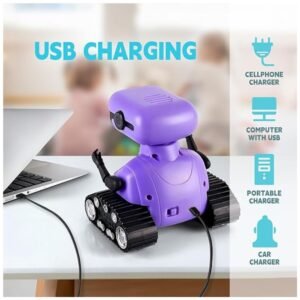 USB charging cable for the robot, designed for easy recharging through power bank, computer, or socket