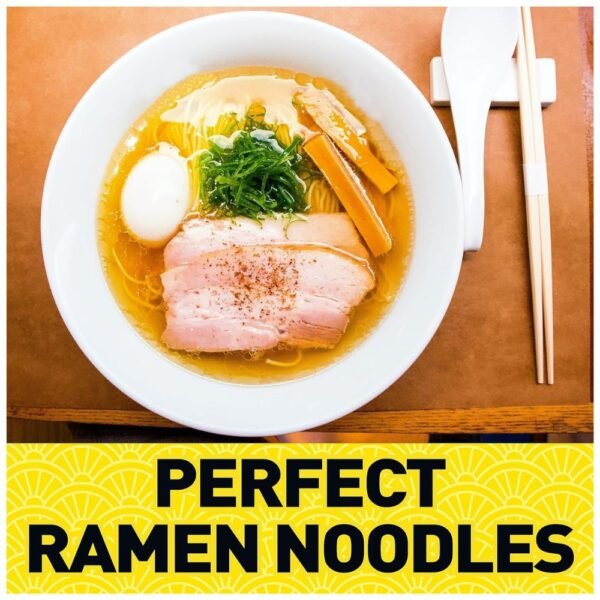 A bowl of cooked gluten free ramen noodles, showing their chewy texture and delicious appearance