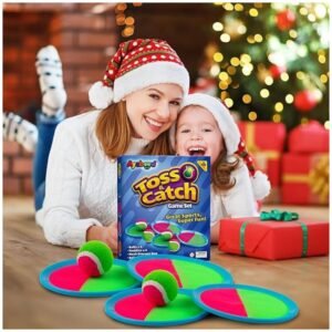 Kids Toys Toss and Catch Ball Set neatly packed in a storage box ready for gifting.