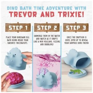 Step-by-step guide on how to use dinosaur bath bombs with surprise inside