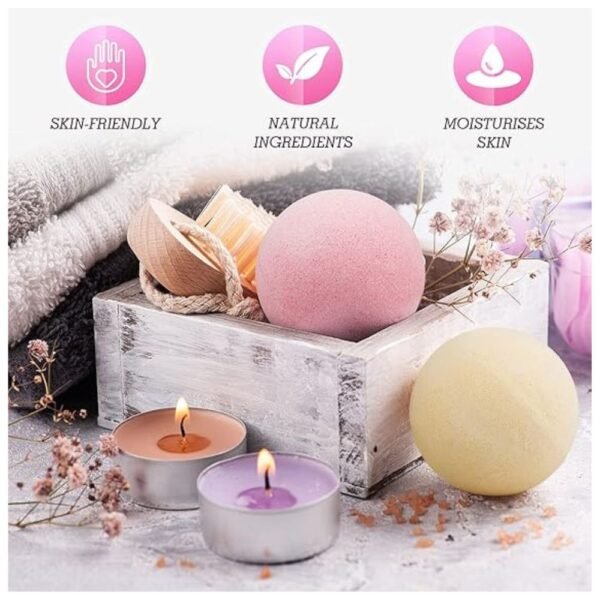 Natural ingredients in bath bombs providing soothing and moisturizing benefits for the skin