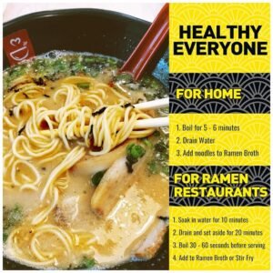 Step-by-step guide showing how to cook gluten free ramen noodles, with pre-soaked noodles for quick preparation