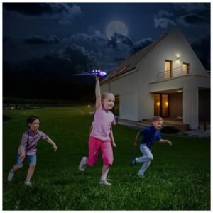 hildren playing with foam airplanes outdoors