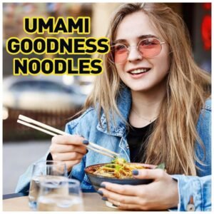 A woman enjoying a bowl of gluten free ramen noodles, savoring the flavorful, healthy meal.