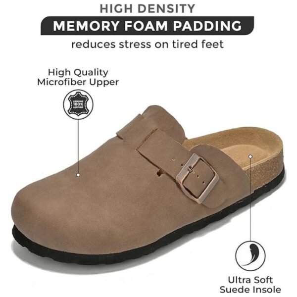 Close-up of high-density cushioned footbed offering superior support and durability
