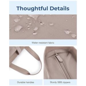 Close-up of the water-repellent and tear-resistant fabric of the tote bag, ensuring durability and protection