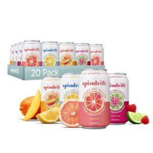 View of Spindrift Sparkling Water cans in variety pack
