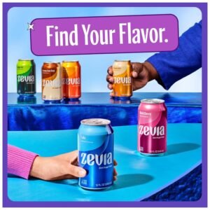 Different Zevia Zero Calorie Soda flavors assortment