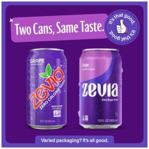 Same great taste of Zevia Zero Calorie Soda without sugar