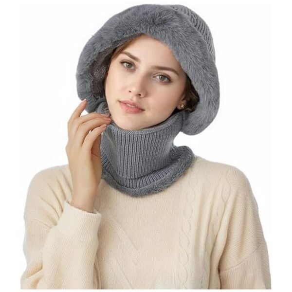 Winter fleece face cover for men and women with hooded design