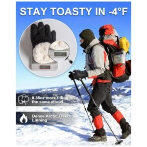 Soft and cozy inner lining of waterproof winter gloves providing warmth and comfort in freezing temperatures.