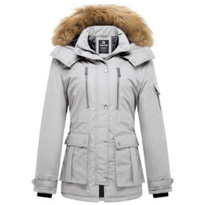 Women's Quilted Winter Coat with Waterproof Fabric