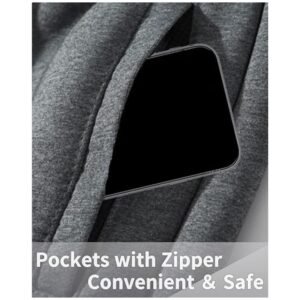 Detail shot of the side pockets with zippers on the men's jogger pants, offering secure storage.