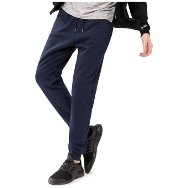 Model wearing the men's winter thermal jogger pants, demonstrating the comfort and stylish design.