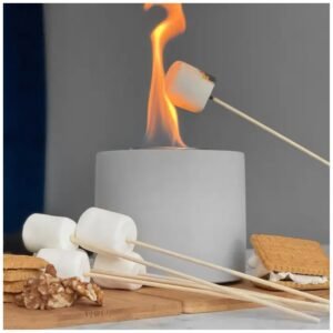 Tabletop concrete fire pit – modern portable fire bowl for ambiance