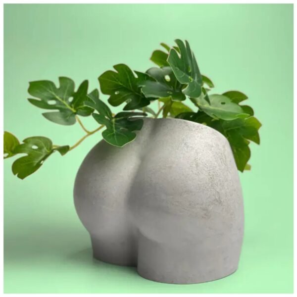 Cement butt planter – nude woman body vase for succulents, flowers, or home decor