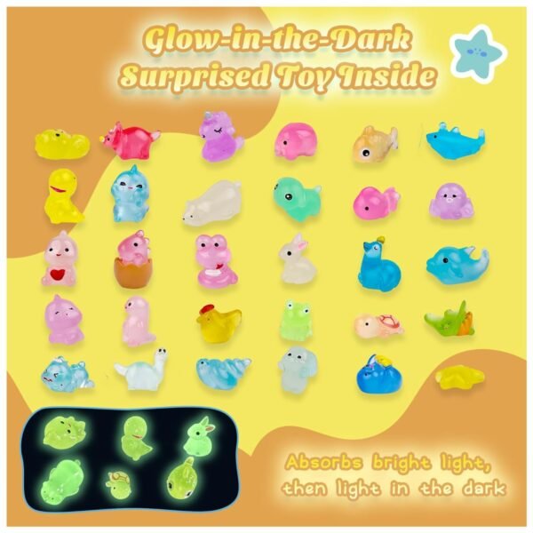 Glow-in-the-dark effect of bath bombs and toys