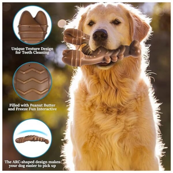 Closeup view of durable and safe food-grade nylon dog chew toys