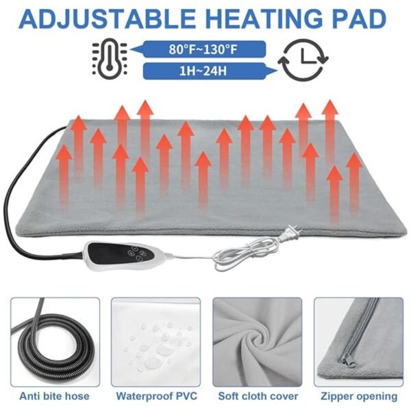 Image displaying the removable heating pad with intelligent thermostat controller and adjustable temperature settings