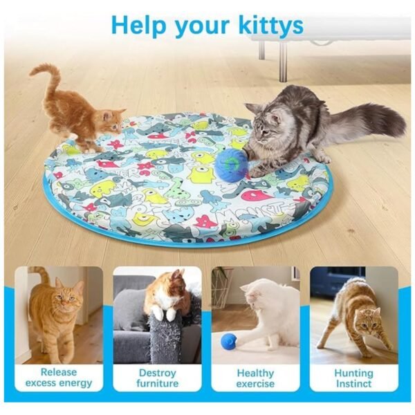 Playful cat enjoying the hide-and-seek toy, stimulating hunting instincts and reducing boredom.