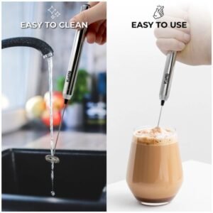 Detachable whisk of the Kaffe Milk Frother for easy cleaning and maintenance