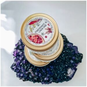 Natural Soy Wax Candle with Pomegranate and Lemon Rind Scent